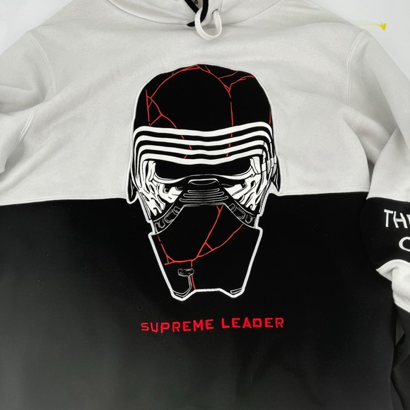 Disney Star Wars Kylo Ren Supreme Leader Hoodie Mens XL White Black - Picture 2 of 3